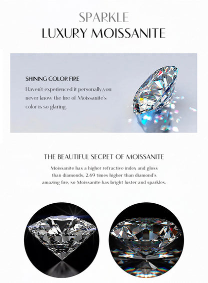 MODIAN 3 Sizes Heart Moissanite Ear Studs 925 Sterling Silver Dazzling Stackable Fashion Stud Earrings For Women Fine Jewelry