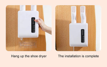 Boots Shoes Dryer Deodorizer with Heat Dehumidifier Device Foot Warmer Heater for Home Adjustable Portable Electric Shoes Dryer