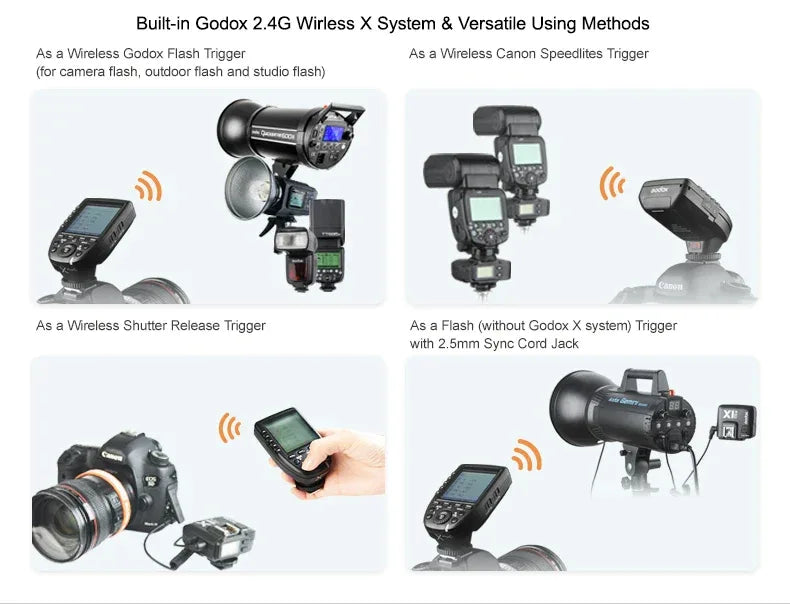 Godox XPro TTL 2.4G Wireless Flash Trigger 1/8000s Mini on Camera Flash Light compatible with Canon Sony Nikon Fuji Olympus