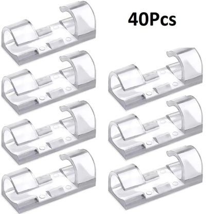 5/20Pcs Cable Management Clip Cable Protector Winder Self-Adhesive Desktop Tidy Management Clips For Mouse Headset Wire Storage