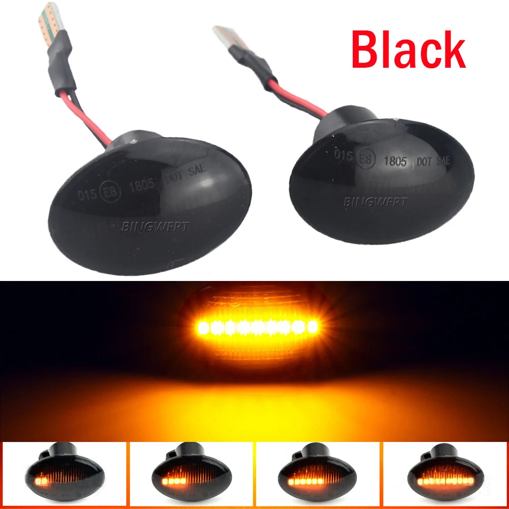 BINGWFPT For Abarth 500 595 695 For FIAT 500 500C 500L Flashing LED Dynamic Turn Signal Side Marker Light