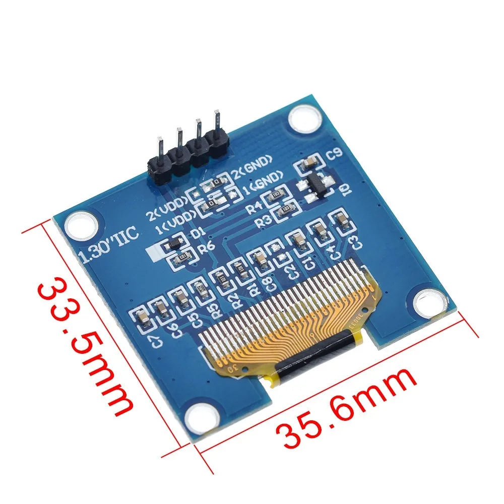 1.3 Inch OLED Module White Color 128X64 OLED LCD LED Display Module 1.3 IIC I2C SPI Communicate for arduino Diy Kit