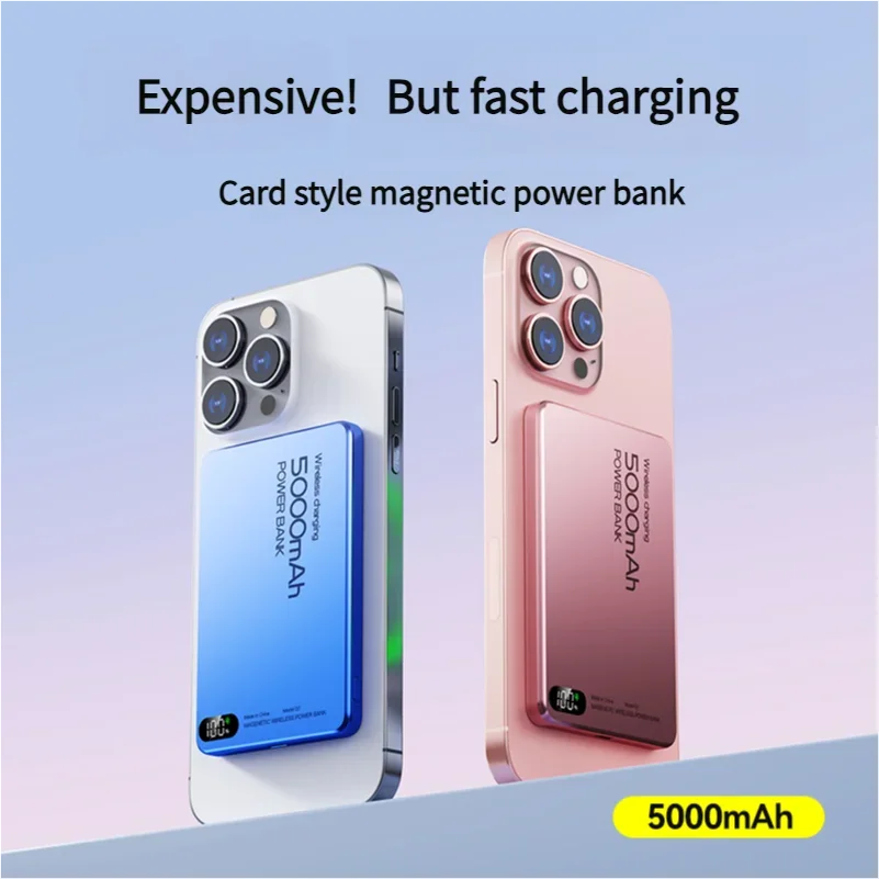 New 10000mAh Ultra-thin Magsafe Power Bank 22.5W Super Fast Charging Portable External Battery for IPhone 16 15 14 13 12 Huawei