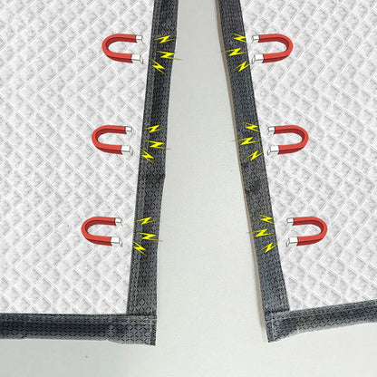 Gray magnetic cotton door curtain, thickened, warm, windproof, partition curtain, soundproof, cold proof, blackout curtain