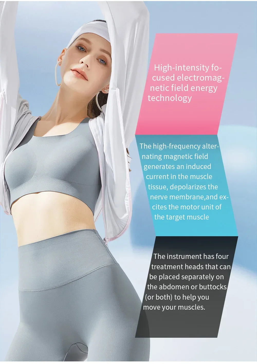 6500W EMS Body Sculpting Machine Myoslim Fat-Burning Muscle Stimulator RF Butt Lifting Slimming Device