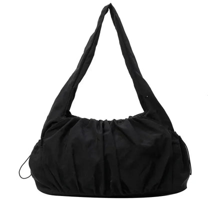 Nylon Cloth Bag Women Tote Bag Large Capacity Summer 2025 New Fashionable women's pleated Outdoor Travel bag Shoulder Bag