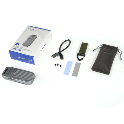 WAVLINK 40Gbps M.2 PCIe NVMe SSD Enclosure USB4 External Hard Drive Enclosure For B+M/M-Key Thunderbolt 4/3/USB4/USB3.2 SSD Case