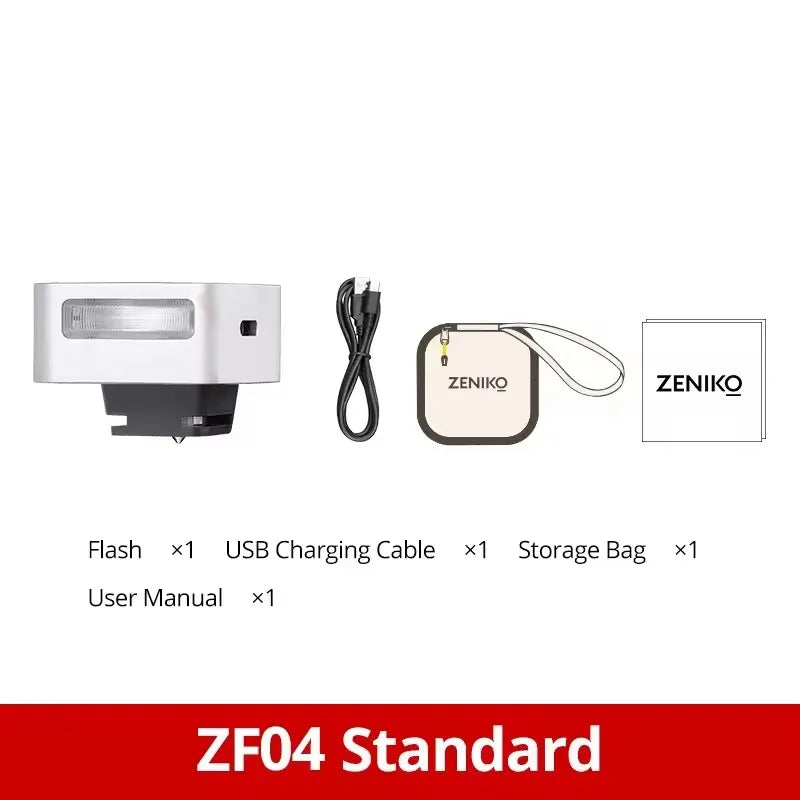 ZENIKO ZF08/ZF04 Mini Camera Flash Speedlite 6500K Universal Hot Shoe Mount for Sony Canon Nikon Olympus DSLR Camera Outdoor