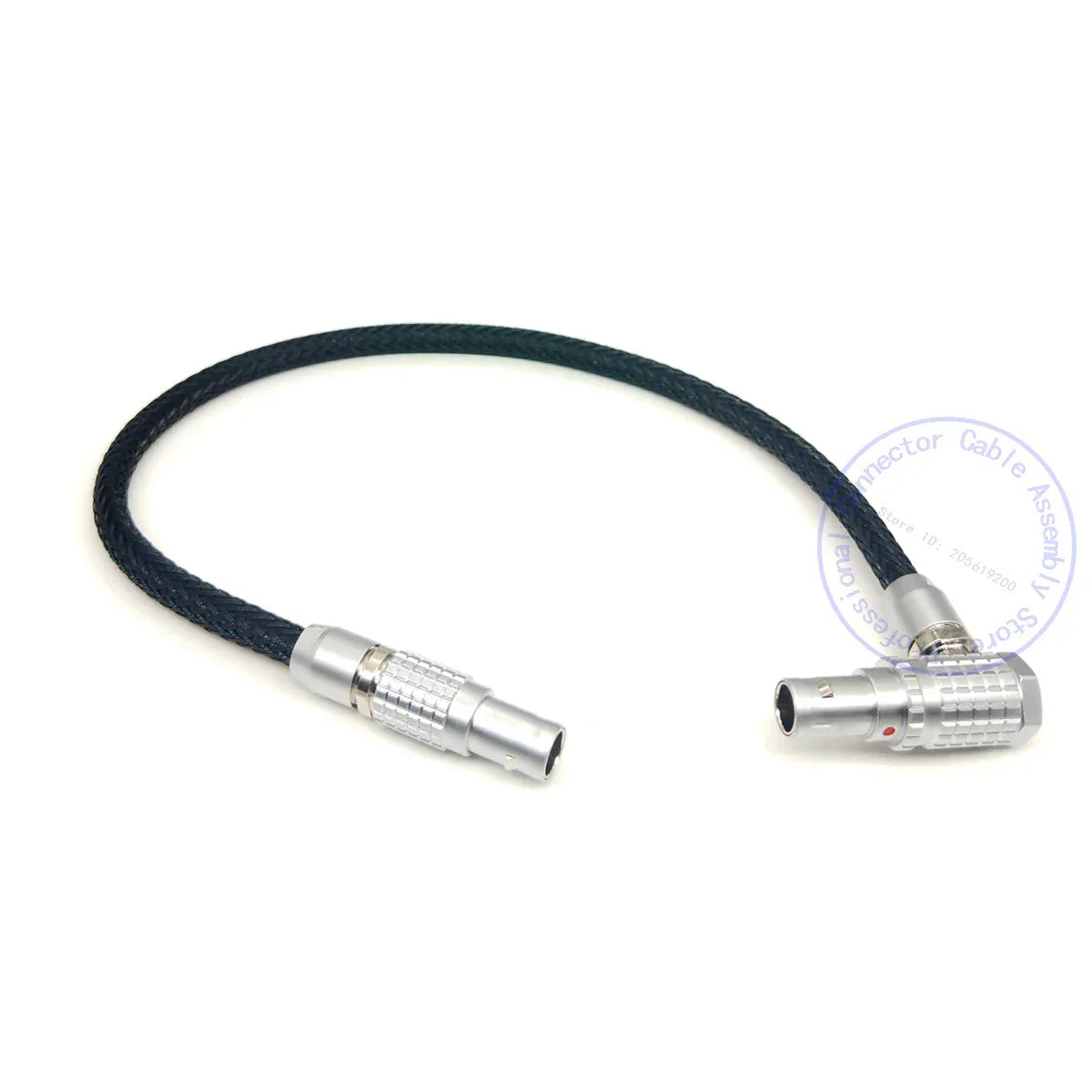ARRI ALEXA RED Flexible Braid Power Cable for Teradek Bolt 4K XT LT, SmallHD monitor, 0B 2 Pin Straight Male to 2Pin Right Angle