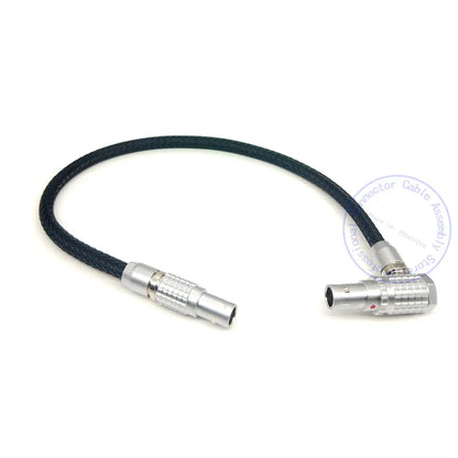 ARRI ALEXA RED Flexible Braid Power Cable for Teradek Bolt 4K XT LT, SmallHD monitor, 0B 2 Pin Straight Male to 2Pin Right Angle