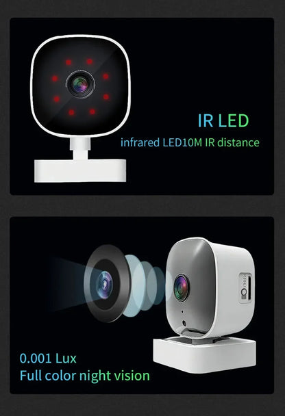 Window Camera Replaces Outdoor Cameras 2.4/5GHz WiFi Camera 3MP Resolution Full-Color Night Vision Through Window Mini Camera