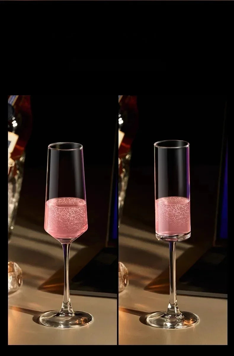 GIANXI French Vertical lines Champagne Glasses Home Glass Goblets High-end Red Wine Glasses White Wine Glasses Cocktail Glasses