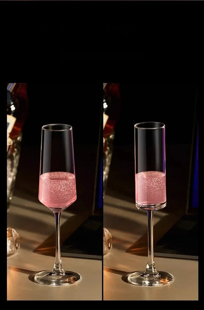 GIANXI French Vertical lines Champagne Glasses Home Glass Goblets High-end Red Wine Glasses White Wine Glasses Cocktail Glasses