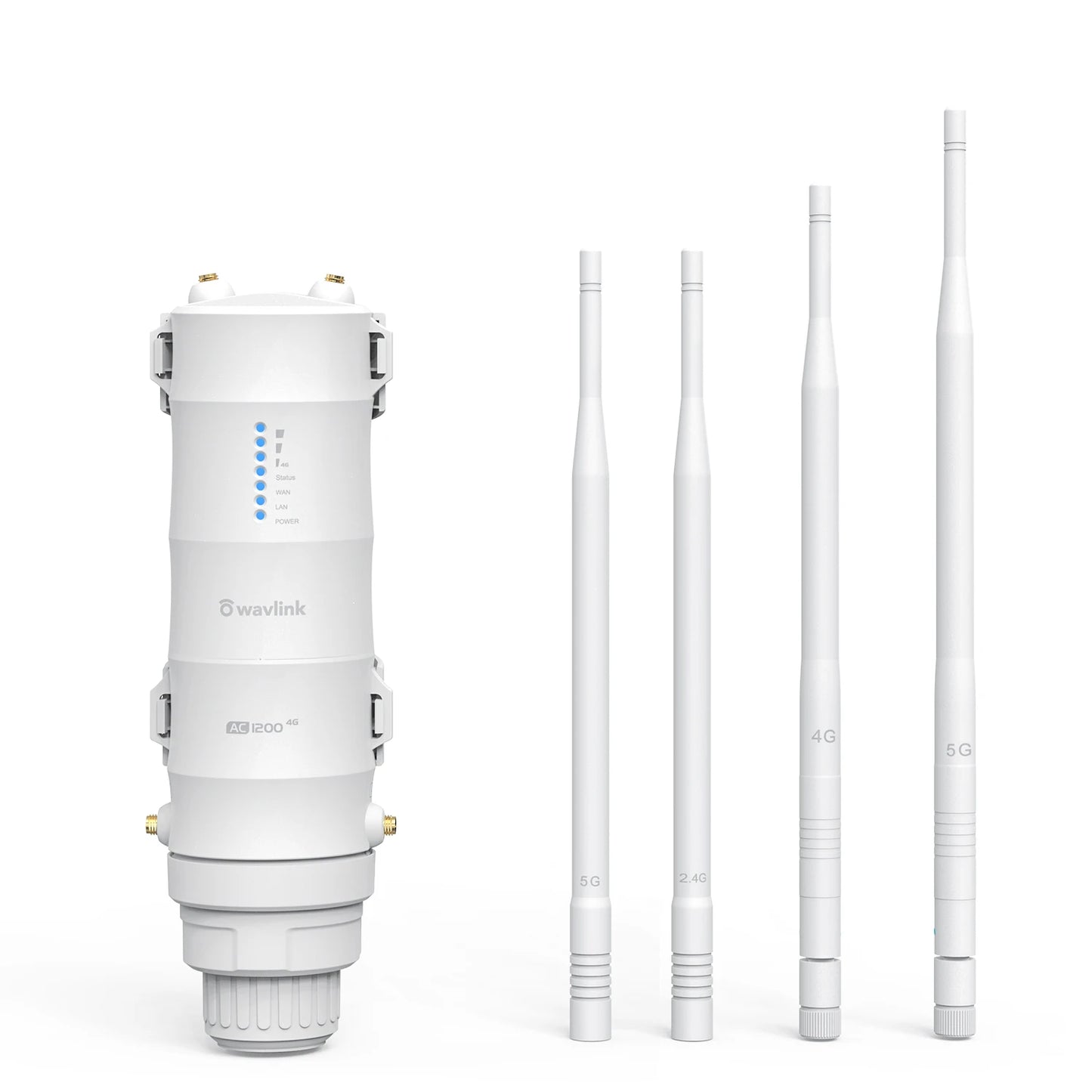 Wavlink 4G LTE AC1200 Outdoor Wi-Fi Router With SIM Card Slot 2.4G 5G Antennas 1000Mbps WAN Port Range Extender High Power