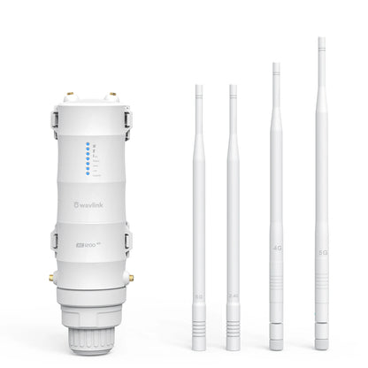 Wavlink 4G LTE AC1200 Outdoor Wi-Fi Router With SIM Card Slot 2.4G 5G Antennas 1000Mbps WAN Port Range Extender High Power