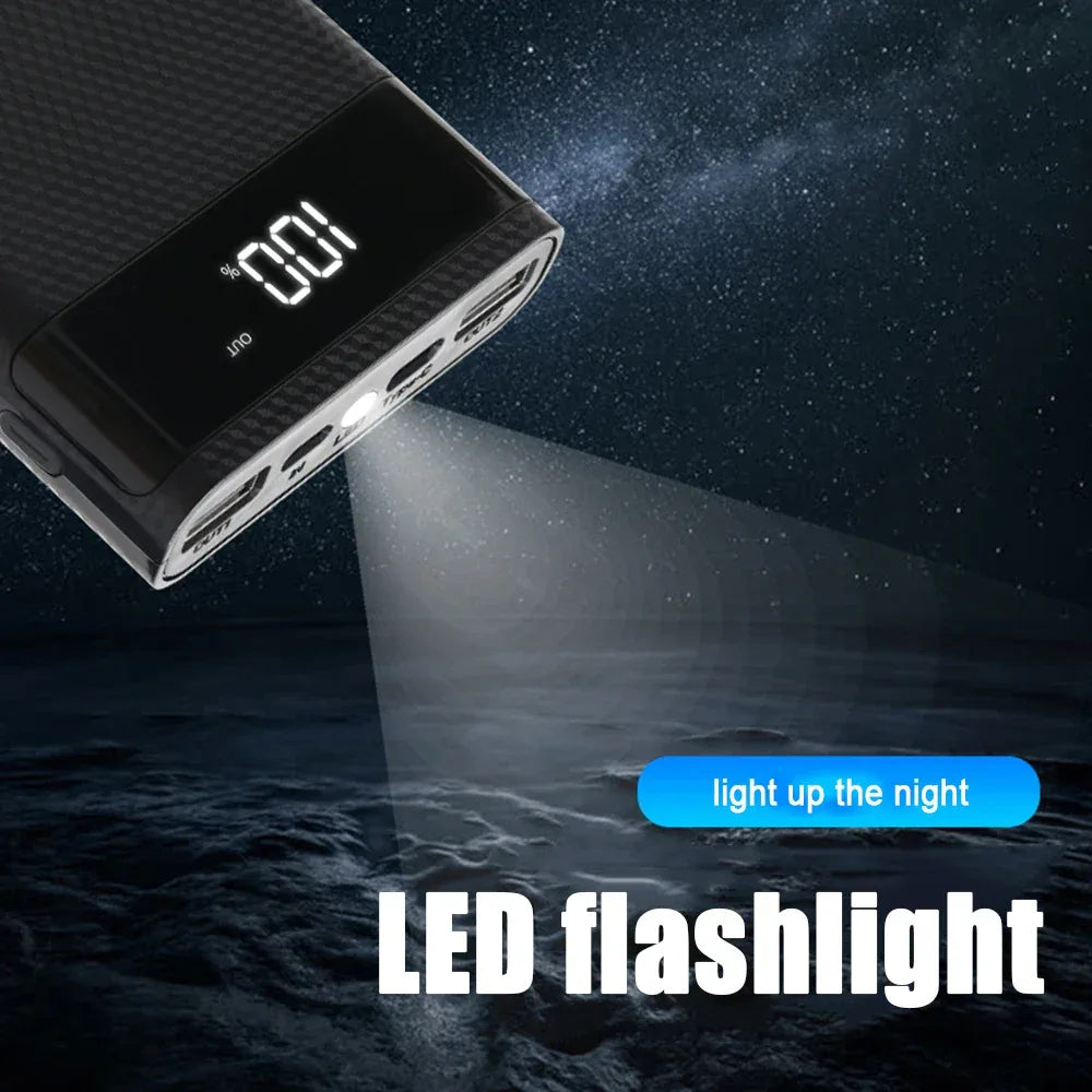 Fast Charging 18650 Power Bank 20000mAh USB Type C 5V Cases Battery Charge Storage Box Without Battery For iPhone Xiaomi Huawei
