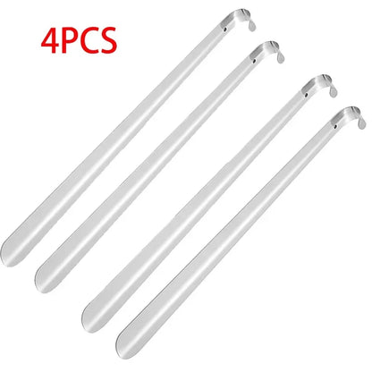 52cm Extra Long Stainless Steel Silver Metal Shoehorn Shoe Lifter Aid Slip-On Shoe Pulling Tool for Easy Shoe Removal