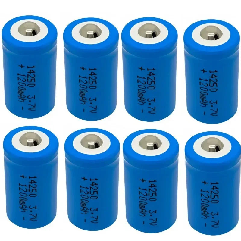 8pcs/lot 14250 rechargeable lithium battery LS14250 ER14250H 1/2-R6 1/2 AA 1200mah rechargeable 3.7V lithium battery