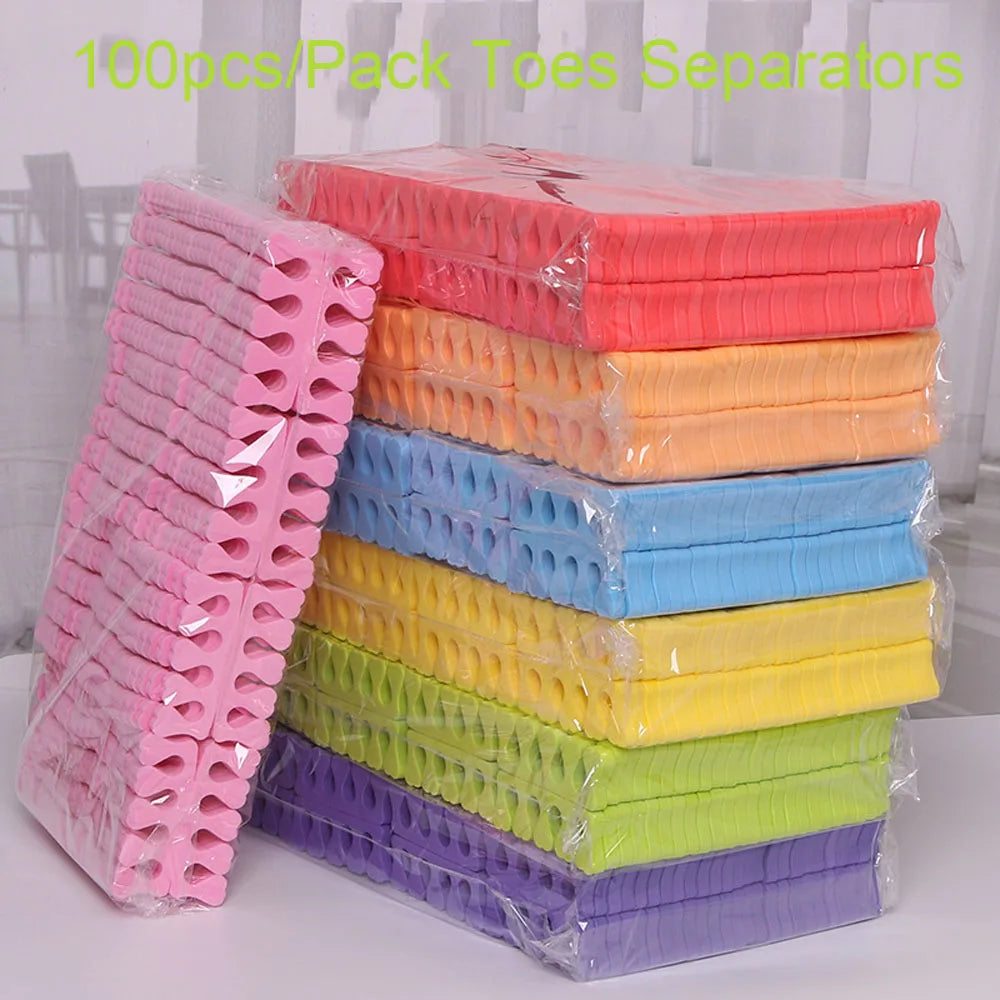 50 pairs Soft Toe Separators Fingers Foots Nail Art Tools Flexible Heart Design Nail Art Practice Manicure Pedicure Foot 2030