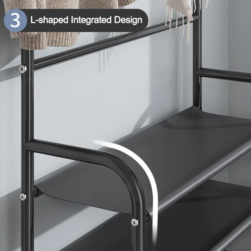 Clothes Hat Hangers Shoe Rack Multi-ayer Shoe Rack Simple Floor Shoes and Hat Racks Load-bearing Living Room Organizer Shelf