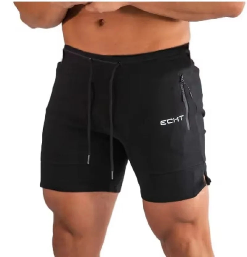 New Sports Shorts Men Beaching Shorts Zip pocket Trousers Bodybuilding Sweatpants Fitness Jogger Running Gyms Men Shorts