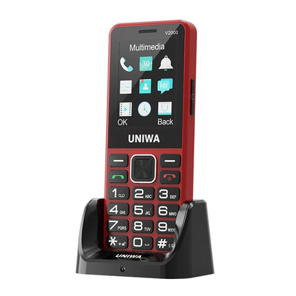 UNIWA V2000 Phone Big Push-Button Dual Screen 0.3MP Camera FM Radio Keyboard 1700mAh 4G Cellphone Support one click dialing