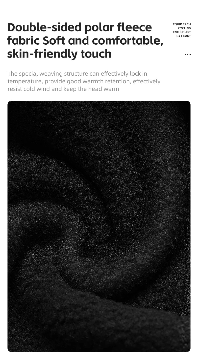WEST BIKING Winter Cycling Cap With Brim Windproof Warm Sports Cap High Elastic Fleece Hiking Running Hat Cycling Equipment
