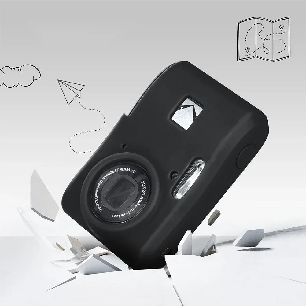 For KODAK PIXPRO FZ45 Soft Silicone Protective Case with Lanyard Slim Fit Camera Bag Camera Sleeve Camera Accessories