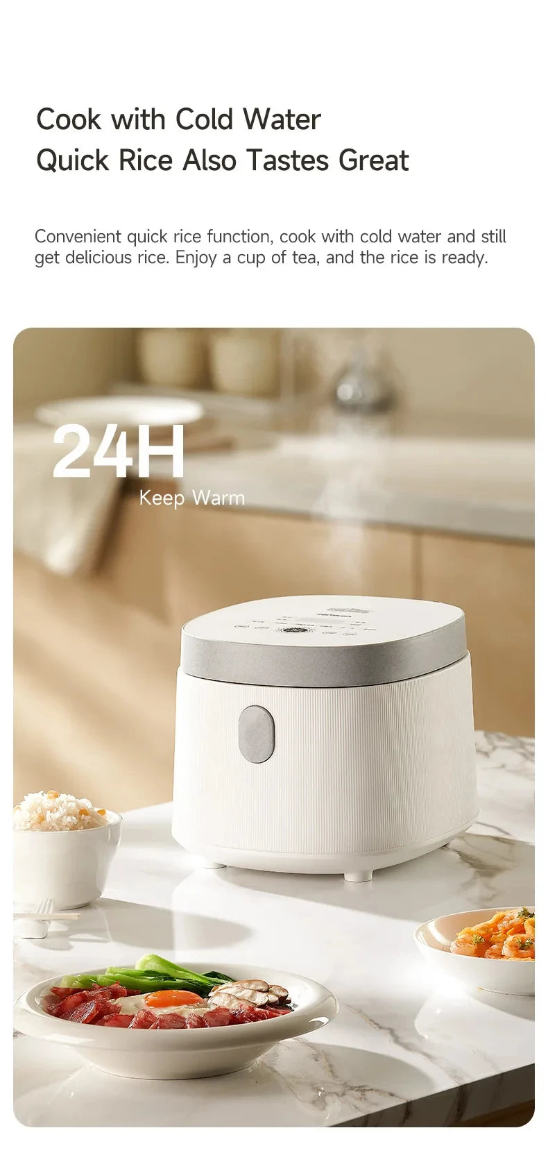 2.5L Electric Rice Cooker Titanium Liner for 2-3 People Mini MultiCooker Smart Steamed Rice Kitchen Machine 220V