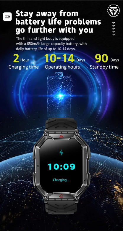 2025 New Men's Smart Watch 360 * 360 HD Touch Screen Sports Waterproof Smartwatch Health Monitoring Bluetooth Call Smart Watches