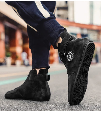YRZL Men's Shoes Ankle Boots Lightweight Anti-slip Man Casual Walking Shoes Soft Soles Comfortable Breathable Blue Shoes for Men