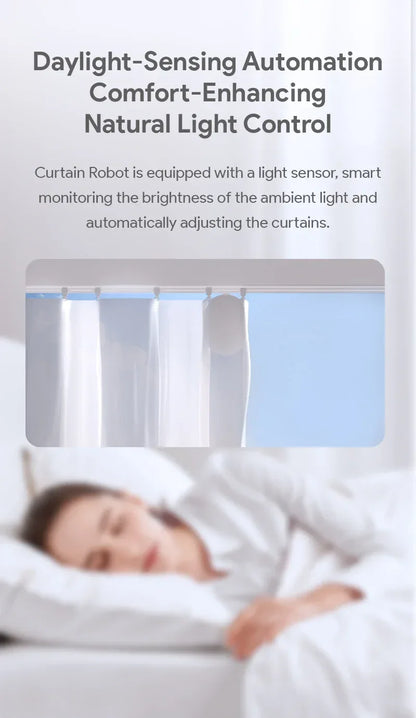 Tuya Zigbee/Bluetooth Track Curtain Robot Tuya Smart Rail Curtain Robot Smart Curtain Pusher Robot Support Siri Alexa Voice