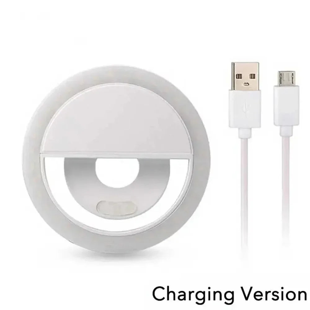 LED Selfie Fill Light USB Charge Led Selfie Ring Light Mobile Phone Live Broadcast Video LED Selfie Ring Lamp For All Smartphone