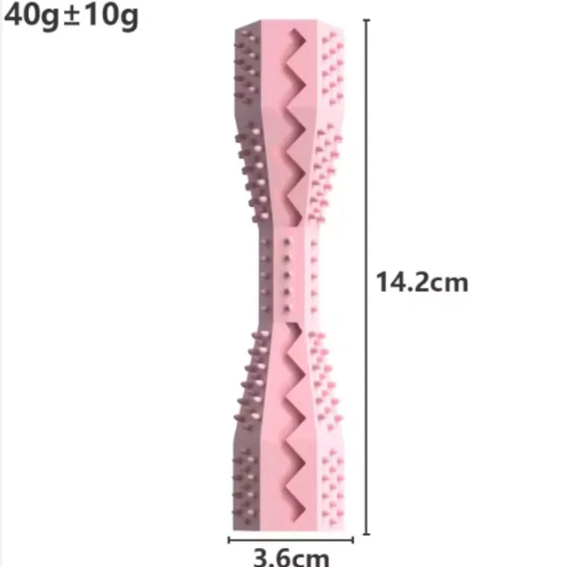 Dog Teething Toy Chew Stick Bite Resistant Fun Leak Proof Food Toy Pet Teether Cleaner Stick