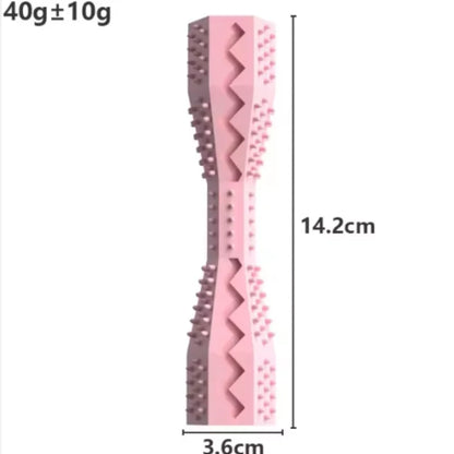 Dog Teething Toy Chew Stick Bite Resistant Fun Leak Proof Food Toy Pet Teether Cleaner Stick