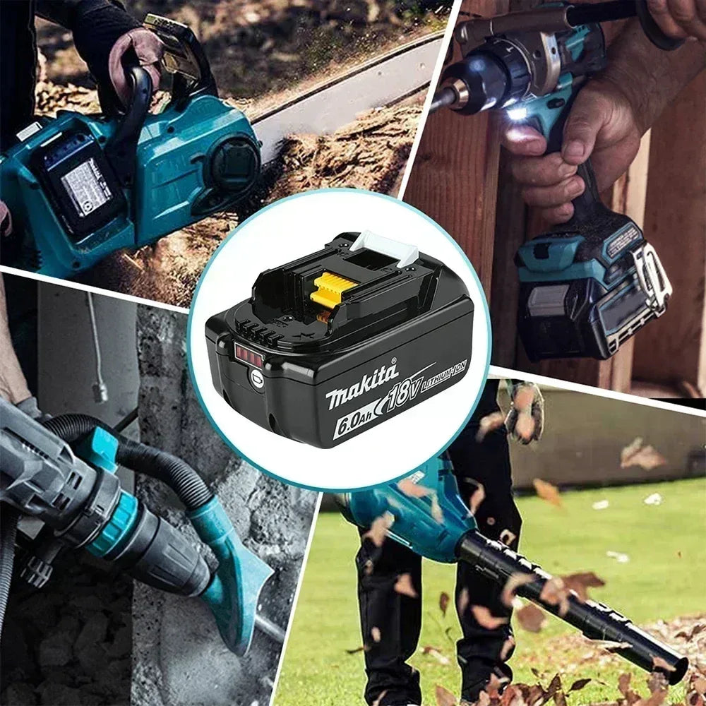 100% Original Makita 18V Battery 18V 6Ah Replacement Battery for Makita BL1860B BL1850 BL1840 BL1830 Li-ion Power Tool Battery