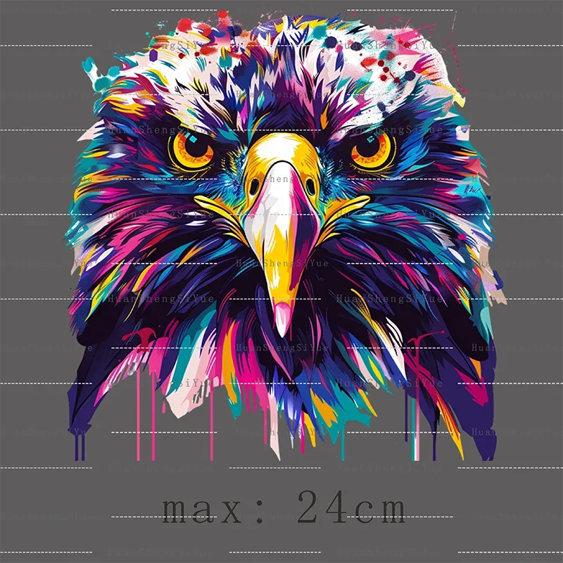 Color Fluid Painting Ironing Sticker Clothes DTF Fashion T-shirt Hoodie DIY Jacket Patch Hot Paste Paper