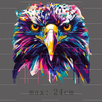 Color Fluid Painting Ironing Sticker Clothes DTF Fashion T-shirt Hoodie DIY Jacket Patch Hot Paste Paper