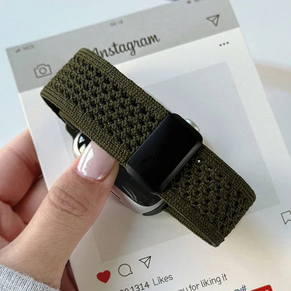 Nylon Magnetic Band for Apple Watch 45mm 41mm 44 40mm Series 10 46mm 42mm Soft Bracelet for IWatch Ultra 49mm 9 7 8 6 5 4 Strap