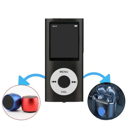 MP3 Music Player with 32GB Memory Card Classical Digital LCD Display 1.8'' Screen with FM Radio Voice Recorders