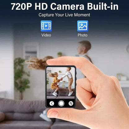 MP3 Player Bluetooth 5.4 Built-in Speaker Hi-Fi Music Player 2.4 Inch Touch Screen MP3 Walkman Video FM Radio Recording Camera