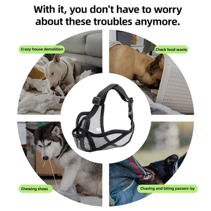 Summer French Bulldog Short Nosed Adjust Pet Muzzle for Dogs Face Shield Pug Mascotas Accessories Prevent Accidental Ingestion