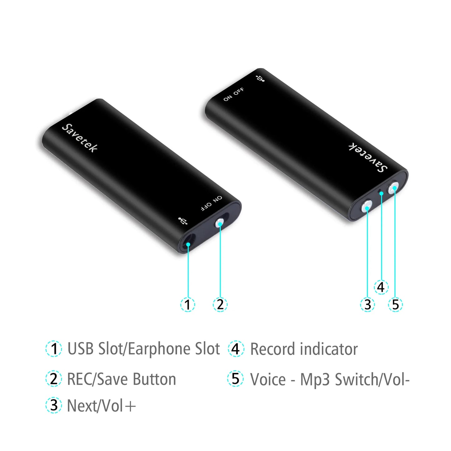 Mp3 Player Voice Activated 8GB 16GB Digital Vocie Recorder Grabadora De Voz
