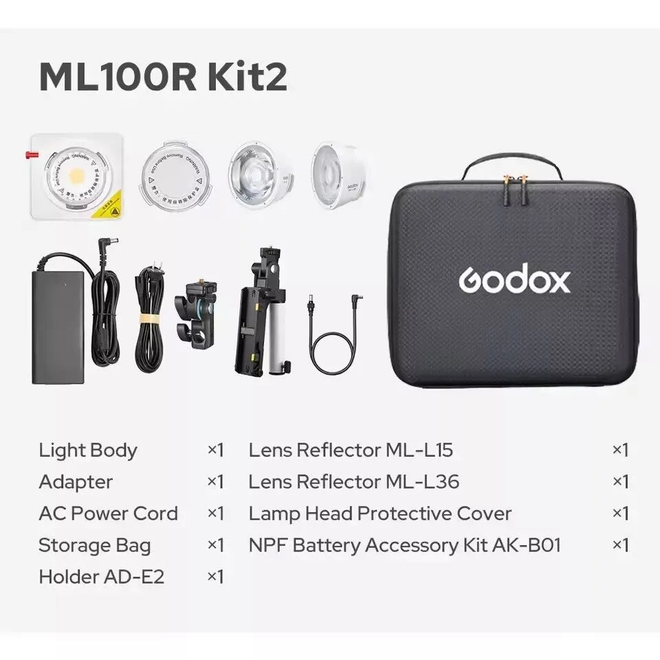 Godox ML100R 110W RGB LED Video Light 2800-6500K 11 FX Effects APP Control Godox Mount for Filmmaking/Live Streaming/Vlog