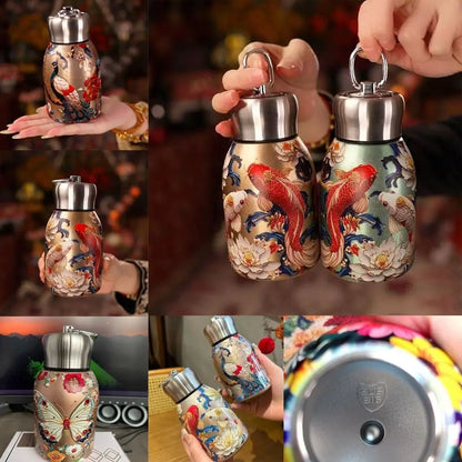 Creative Gift 316 Stainless Steel Insulated Cup Leak Proof Portable Water Bottle 300ml Durable Coffee Mug Outdoor Hiking