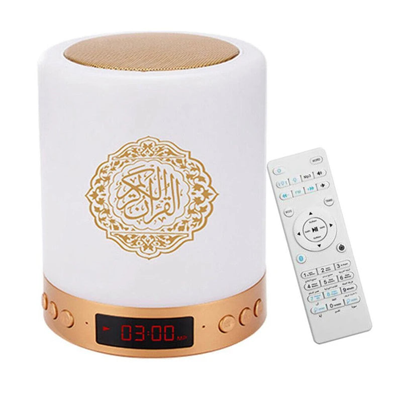 Muslim Arabic Koran Azan Clock Islam Night Light Wireless Bluetooth Speaker Quran Portable Bright Lamp Arab Islamic Holy Ramadan