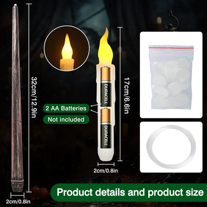 Floating LED Candles with Magic Wand Remote Control Flameless Remote Taper Electronic Candle Christmas Party Decor Candle Lights