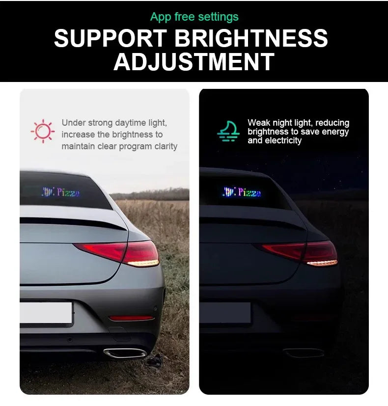 LED Scrolling Advertising Display RGB USB App Bluetooth DIY Devil Eye Overlength Matrix Pixel Panel Pattern Animation Display