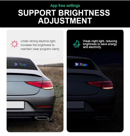 LED Scrolling Advertising Display RGB USB App Bluetooth DIY Devil Eye Overlength Matrix Pixel Panel Pattern Animation Display