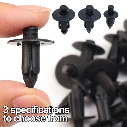 Car 8mm/6mm Hole Plastic Rivets Fastener Push Clip Black Auto Vehicle Door Trim Panel Retainer Fastener Clip Car Accessories